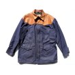 画像1: ◆ 80's Schaefer Outfitter レザー切替 マウンテンパーカー ジャケット メンズLサイズ 紫/ビンテージ オールド アメリカ古着 レトロ (1)