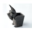 画像2: ◆ ヨーロッパ雑貨 犬 ウッド オブジェ 14.8cm/ビンテージ アンティーク インテリア ハンドメイド ウォールデコ 小物入れ ペン立て (2)