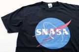 画像: ◆ SNASA ナサ ブート プリントTシャツ Mサイズ 黒 ブラック/アメリカ古着 ロゴ 宇宙