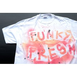 画像: ◆ HANES ヘインズ FUNKY FRESH ファンキーフレッシュ Tシャツ Lサイズ 白/ビンテージ オールド アメリカ古着 スプレーアート