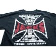 画像5: ◆ 2000s STURGIS アイアンクロス ポケットTシャツ Lサイズ 黒/ビンテージ オールド アメリカ古着 バイク MC 片目のジャック ポケT (5)