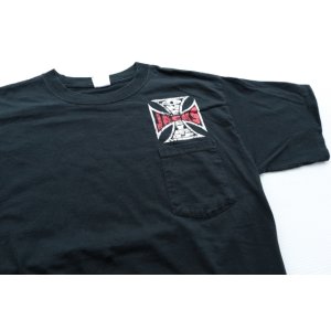 画像: ◆ 2000s STURGIS アイアンクロス ポケットTシャツ Lサイズ 黒/ビンテージ オールド アメリカ古着 バイク MC 片目のジャック ポケT