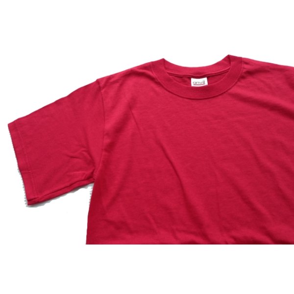 画像3: ◆ デッドストック anvil 無地 Tシャツ Sサイズ 赤 レッド/ビンテージ オールド レトロ アメリカ古着 アンビル プレーン 1 (3)