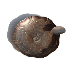 画像: ◆ ヨーロッパ雑貨 船 灰皿 アッシュトレイ 直径7.8cm/ビンテージ アンティーク インテリア タバコ マリン バイキング