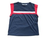 画像: ◆ 80s Retford Sport メッシュ切替 ノースリーブTシャツ Sサイズ 赤×紺/ビンテージ オールド レトロ アメリカ古着 ツートーン