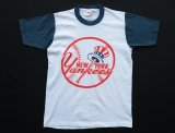 画像: ◆ 子供服 デッドストック 70s VARSITY HOUSE ヤンキース 染み込みプリントTシャツ キッズサイズ/ビンテージ オールド アメリカ古着