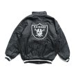 画像1: 【S=M/L】Reebok レイダース ナイロンジャケット ブラック 黒■ビンテージ アメリカ古着 NFL アメフト リーボック (1)