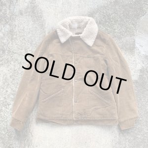 画像: 【S/M】USA製 Wrangler 裏ボア コーデュロイ ランチジャケット 茶色■ビンテージ オールド レトロ アメリカ古着 70s ラングラー