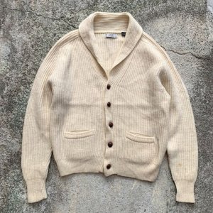 画像: 【L】THE DENVER DRY GOODS ショールカラー ウールカーディガン 生成り■ビンテージ オールド レトロ アメリカ古着 ニットセーター