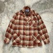 画像1: 【M/L】70s USA製 PENDLETON ウール アンコンジャケット 茶系チェック■ビンテージ オールド レトロ アメリカ古着 ペンドルトン シャツ (1)