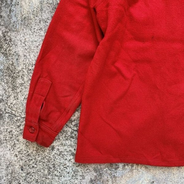 M/L】60s BSA ボーイスカウト ウールシャツジャケット レッド 赤