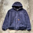 画像1: 【XL】ボロ carhartt ダック地 アクティブパーカー ジャケット ネイビー■ビンテージ オールド レトロ アメリカ古着 2000s カーハート (1)