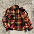 画像8: 【S/M】UNKNOWN ウールシャツ ジャケット 赤黒黄 チェック■ビンテージ オールド レトロ アメリカ古着 60s-70s  (8)