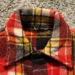 画像4: 【S/M】UNKNOWN ウールシャツ ジャケット 赤黒黄 チェック■ビンテージ オールド レトロ アメリカ古着 60s-70s  (4)