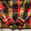 画像6: 【S/M】UNKNOWN ウールシャツ ジャケット 赤黒黄 チェック■ビンテージ オールド レトロ アメリカ古着 60s-70s  (6)