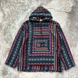 画像: 【L/XL】UNKNOWN メキシカンパーカー ネイティブ柄■ビンテージ オールド レトロ アメリカ古着 エスニック ブランケット プルオーバー 1