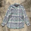 画像1: 【M/L】CLEAR WATER コーデュロイシャツ チェック柄■ビンテージ オールド レトロ アメリカ古着 青系 ボタンダウン ネルシャツ (1)