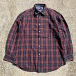 画像1: 【L/XL】TOMMY JEANS 長袖シャツ 紺赤チェック■ビンテージ オールド レトロ アメリカ古着 トミーヒルフィガー 90s ビッグサイズ (1)