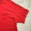 画像5: 【XL】USA製 Polo Ralph Lauren ポケットTシャツ 赤無地■ビンテージ古着 90s オールド ポロラルフローレン (5)