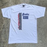 画像: 【L】デッドストック 80s-90s USA製 GORDON AUTO INC. Tシャツ 白■ビンテージ オールド アメリカ古着 モーター系 チェッカーフラッグ 1