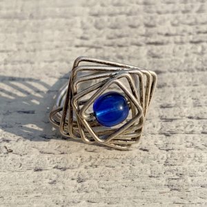 画像: 【15号】ヨーロッパ仕入れ デザインリング 青■ビンテージ アンティーク 指輪 レディース ジュエリー アクセサリー