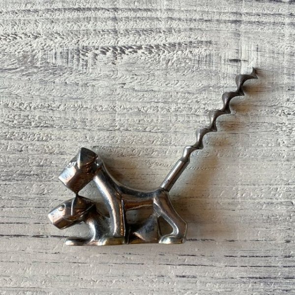 画像1: 【7.5cm】ヨーロッパ雑貨 犬モチーフ コークスクリュー 栓抜き■ビンテージ アンティーク ワインオープナー オブジェ エロ アニマル (1)