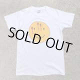 画像: 【L】デッドストック 90s USA製 ブチ抜きスマイル Tシャツ 白■ビンテージ オールド レトロ アメリカ古着 ニコちゃん シングルステッチ