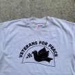 画像2: 【L】80s-90s USA製 VETERANS FOR PEACE プリントTシャツ 白■ビンテージ オールド レトロ アメリカ古着 退役軍人 ピース 平和 鳩 (2)