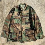 画像: 【S-LONG】80s ウッドランドカモ コンバットジャケット 迷彩■ビンテージ オールド アメリカ古着 ミリタリー サバゲー 米軍実物
