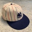 画像5: 【57cm】USA製 MLB ウール ベースボールキャップ■ビンテージ オールド レトロ アメリカ古着 NY ニューヨークヤンキース 80s-90s (5)