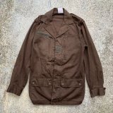 画像: 【XS/S】後染め フランス軍 F2 ミリタリージャケット ブラウン 茶色■ビンテージ オールド ミリタリー ヨーロッパ古着 ユーロ