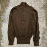 画像: 【L 42-44】80s 米軍実物 5ボタン ヘンリーネック ウールセーター OD■ビンテージ アメリカ古着 ニット ミリタリー US ARMY No.2
