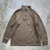 画像: 【L】米軍 ハーフジップ ジャージ アンダーシャツ コヨーテブラウン■ビンテージ オールド アメリカ古着 ミリタリー インナーウェア No.1