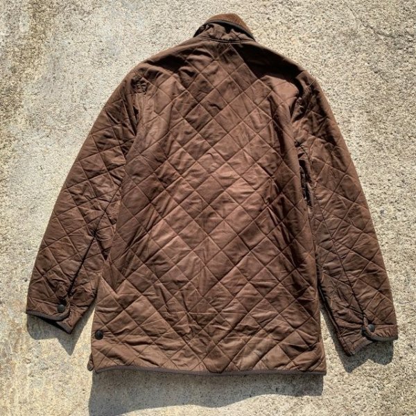 画像2: 【S/M】Barbour ポーラーキルト ジャケット 焦げ茶■ビンテージ オールド レトロ ヨーロッパ古着 イギリス オイルド バブアー (2)