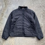 画像: 【S/M】LL Bean リバーシブル ナイロン キルティングジャケット ブラック 黒■ビンテージ オールド レトロ アメリカ古着 エルエルビーン