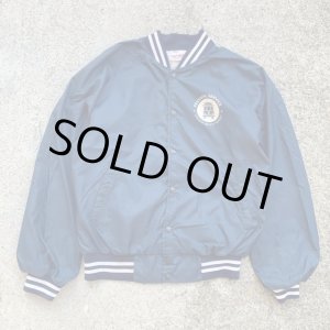 画像: 【M/L】USA製 HARTWELL ナイロン スタジャン ジャケット ネイビー■ビンテージ オールド レトロ アメリカ古着 フェスティバルスタッフ