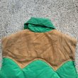 画像9: 【M】USA製 Woolrich レザーヨーク ダウンベスト グリーン 緑■ビンテージ オールド レトロ アメリカ古着 70s ウールリッチ 切替 (9)