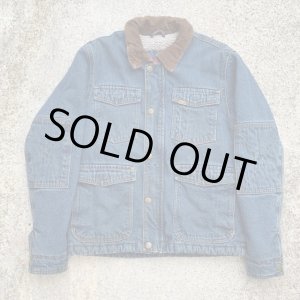 画像: 【S/M】Wrangler 裏ボア デニムジャケット■ビンテージ オールド レトロ アメリカ古着 ラングラー ジージャン 襟コーデュロイ コート