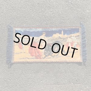 画像: 【48.5cm×94cm】スペイン 闘牛 ベルベット タペストリー ウォールデコ ラグ■ビンテージ アンティーク レトロ インテリア マット