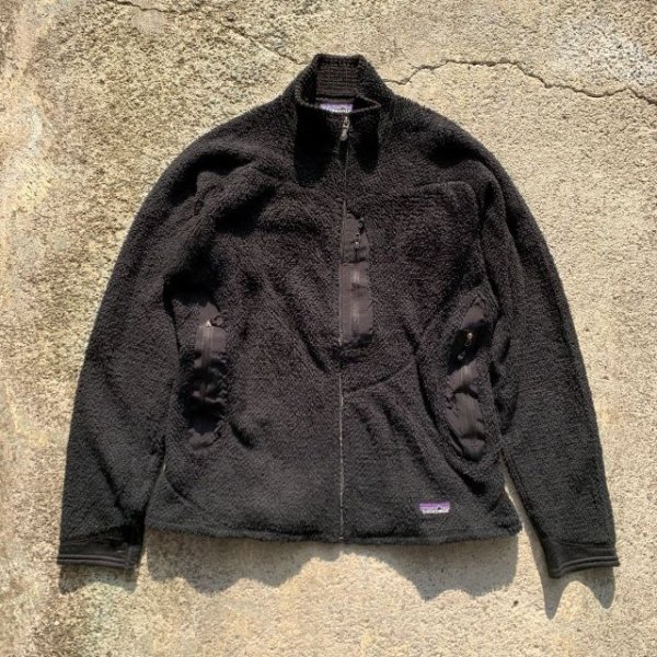 画像1: 【レディース L】patagonia R2 ジップアップ フリースジャケット ブラック 黒■オールド レトロ アメリカ古着 パタゴニア レギュレーター (1)