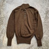 画像: 【L 42-44】80s 米軍実物 5ボタン ヘンリーネック ウールセーター OD■ビンテージ アメリカ古着 ニット ミリタリー US ARMY No.5