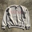 画像1: 【L/XL】USA製 HARVARD カレッジプリントスウェット 白■ビンテージ オールド アメリカ古着 80s/90s 針抜きリブ 前V ハーバード (1)