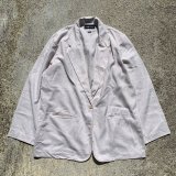 画像: 【M/L】SAG HARBOR リネン混紡 テーラードジャケット■ビンテージ オールド レトロ アメリカ古着 80s レディース カスリ柄 レーヨン