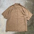 画像5: 【XL/XXL】Tommy Bahama オープンカラー 半袖シルクシャツ 茶系 無地■ビンテージ オールド アメリカ古着 トミーバハマ アロハシャツ (5)