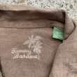 画像4: 【XL/2XL】Tommy Bahama オープンカラー 半袖シルクシャツ 茶■ビンテージ オールド アメリカ古着 トミーバハマ アロハシャツ 総柄 (4)