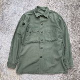 画像: 【M】60s 米軍実物 ユーティリティシャツ ジャケット OG-107■ビンテージ オールド アメリカ古着 ミリタリー コットンサテン