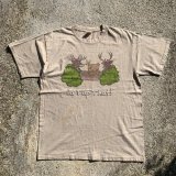 画像: 【L】I'd Tap That 鹿 プリントTシャツ ライトベージュ■ビンテージ オールド レトロ アメリカ古着 コットン 動物