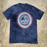 画像: 【M】USA製 THE MOUNTAIN ピースマーク Tシャツ タイダイ ネイビー■ビンテージ オールド レトロ アメリカ古着 マウンテン