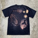 画像: 【L】diederik ブリーチ×ステンシル Tシャツ ブラック 黒■オールド アメリカ古着 コットン フルーツオブザルーム 動物