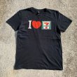 画像1: 【S/M】「I 7 ELEVEN」プリントTシャツ ブラック 黒■アメリカ古着 コットン セブンイレブン コンビニエンスストア 企業 (1)